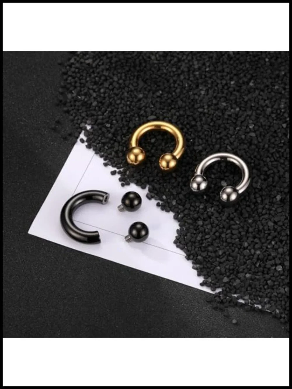 G23 Titanium Septum Ring Horseshoe Nose Piercing Circular Barbell Internally